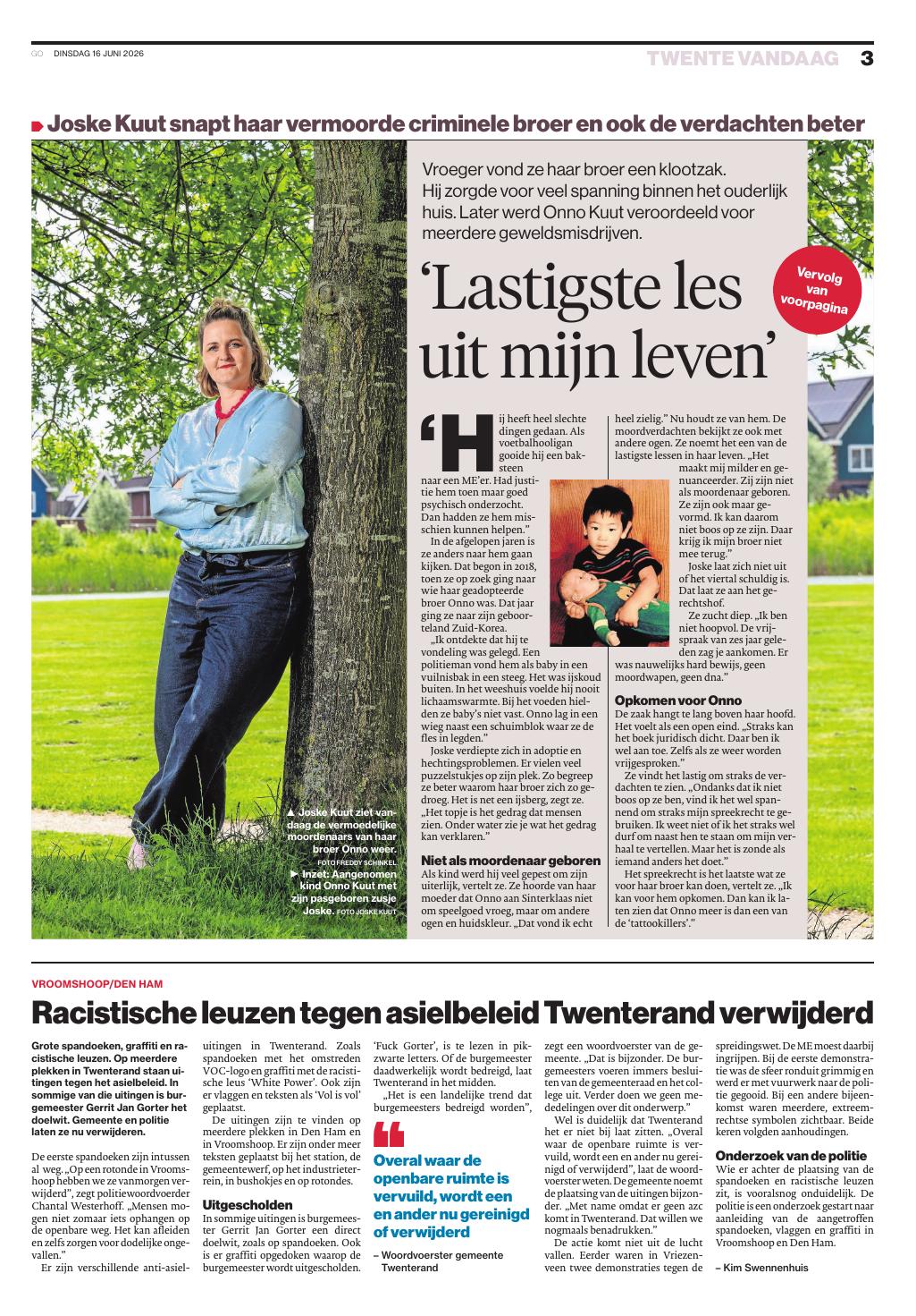 Artikelpreview in Tubantia